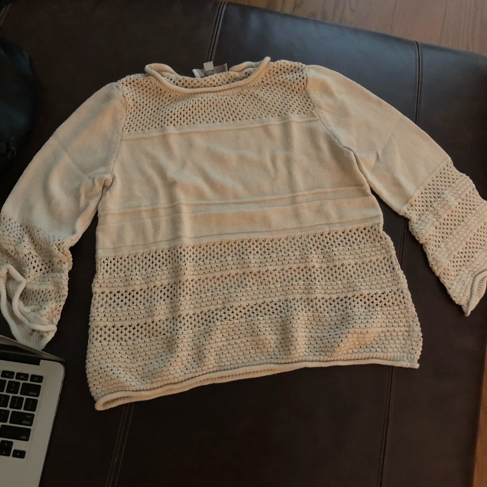 Cream, bell sleeved sweater